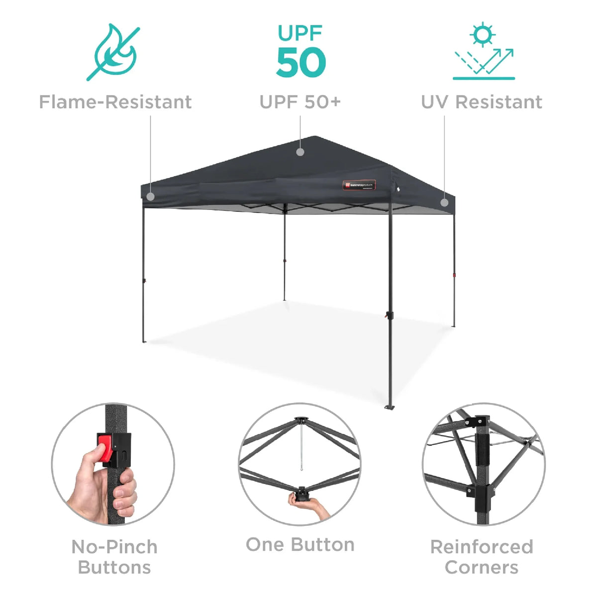 10x10ft Pop Up Canopy with Wheeled Case J15491