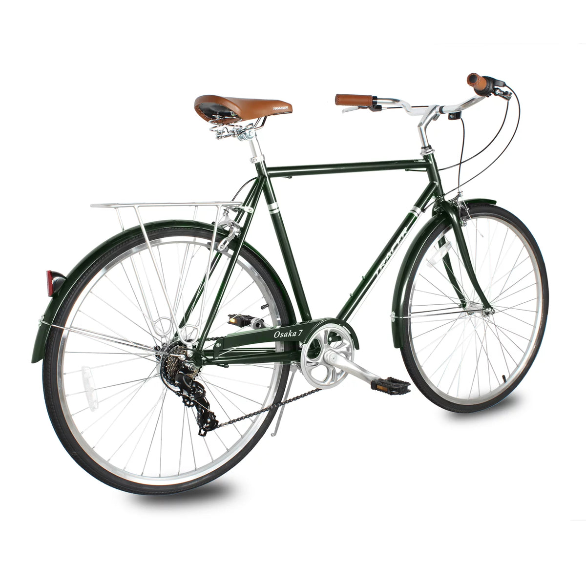 Men's 21 Speed Matte Black Steel Frame Hybrid City Bike W305