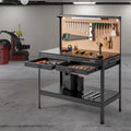 48x24" Steel Workbench with Pegboard and Power Outlets I291858