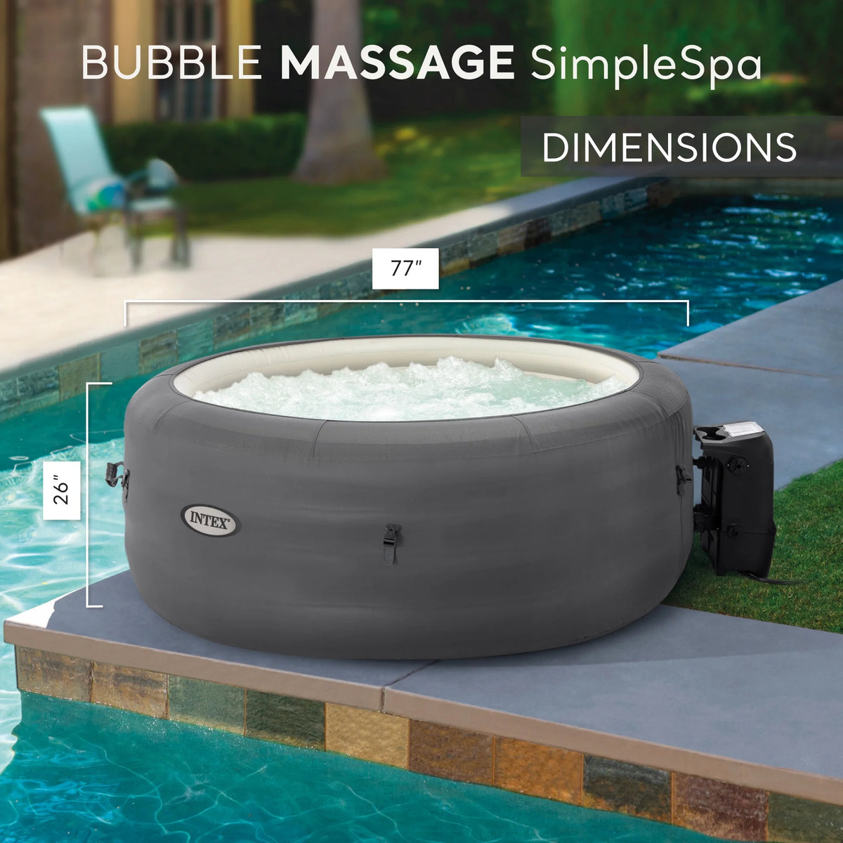 4 Person Inflatable Round Hot Tub Spa Q218