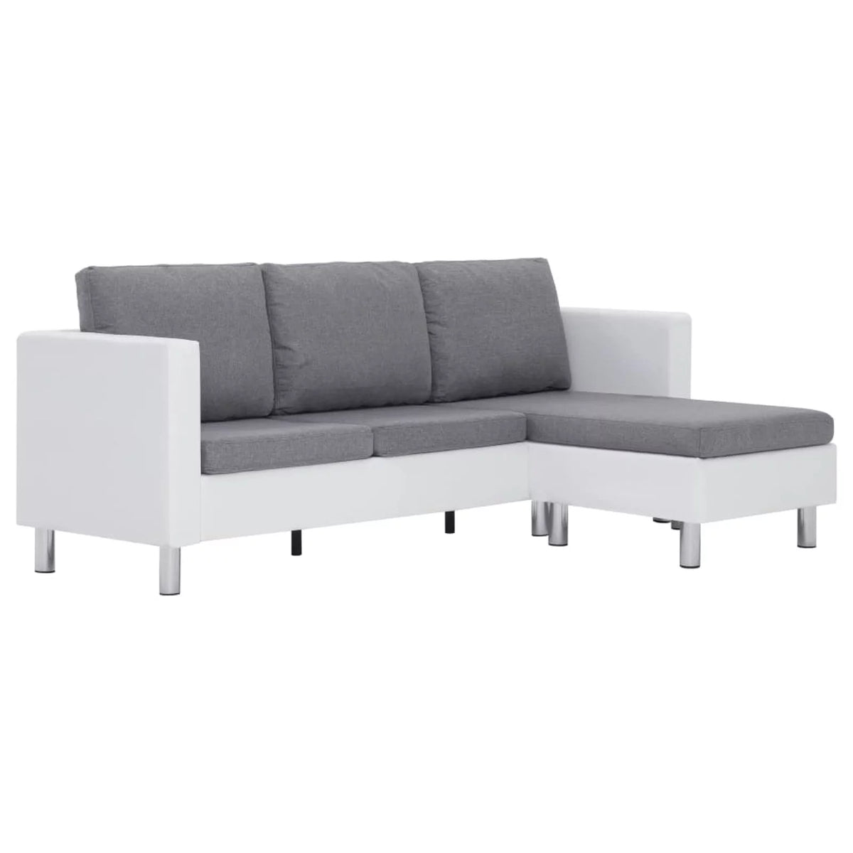 3-Seater Faux Leather L-Shaped Sectional Sofa F67601