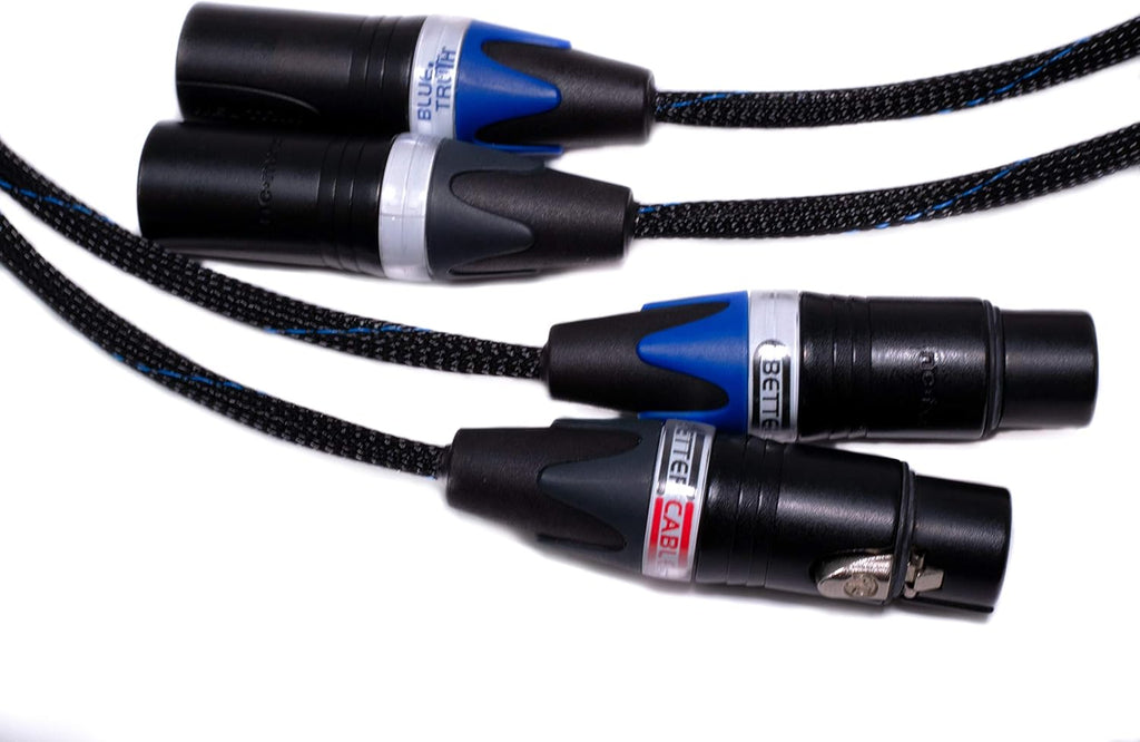 Blue XLR Cables Stereo Pair 3 Feet B497