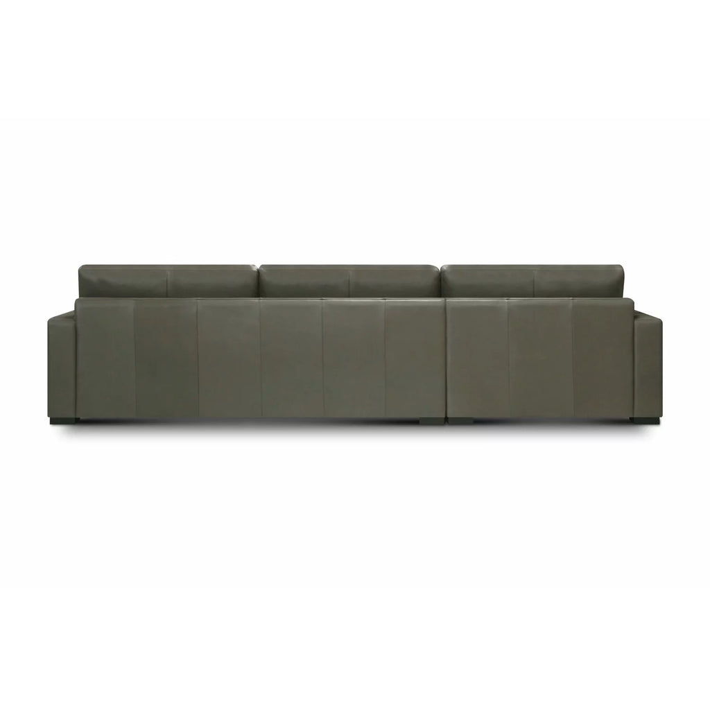 Leather Upholstered Chaise Sectional F8667