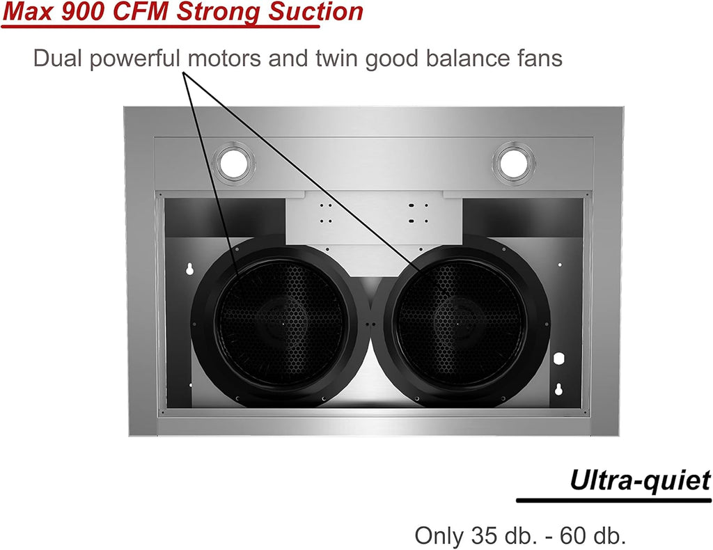 36 inch 900 CFM Slim Stainless Steel Under Cabinet Range Hood C760292