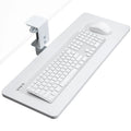 White 25 x 10 inch Clamp-on Keyboard and Mouse Tray E102819