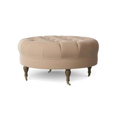 Black Walnut Brass Cocktail Ottoman Z62863