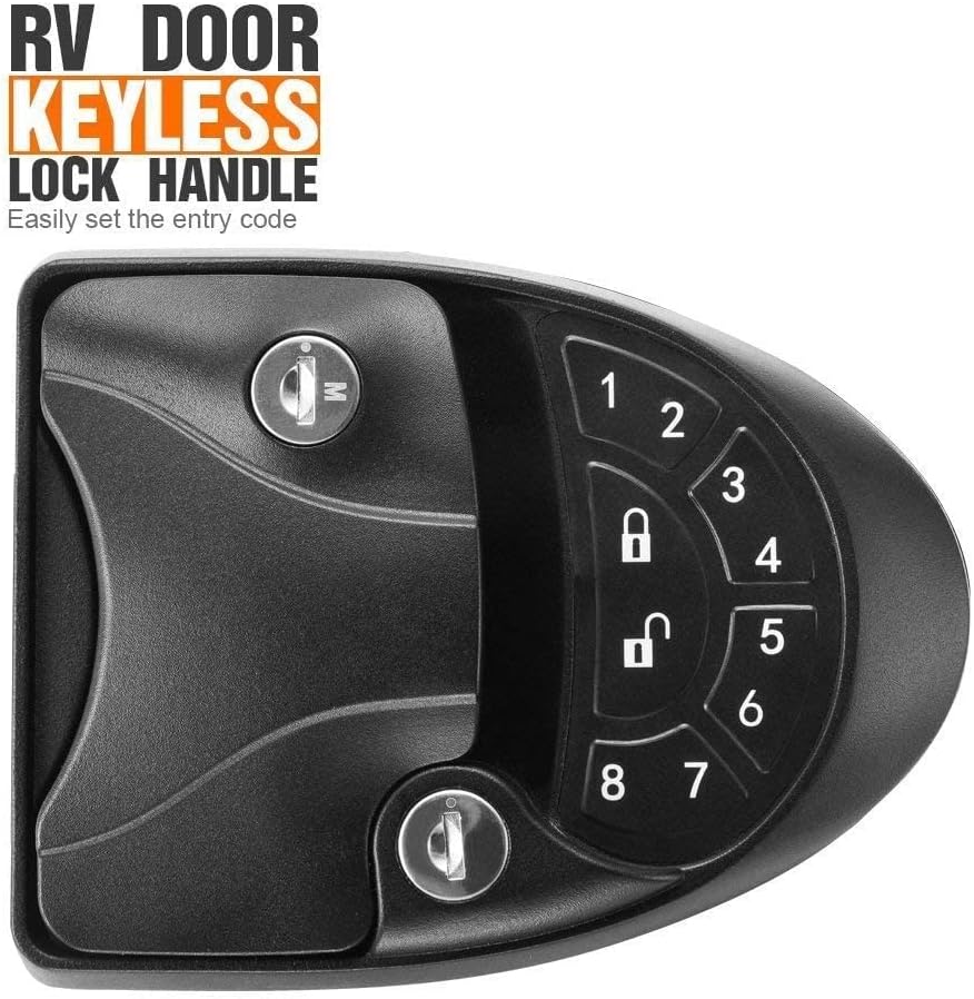 Keyless RV Entry Door Lock Latch Handle Knob Deadbolt N1711