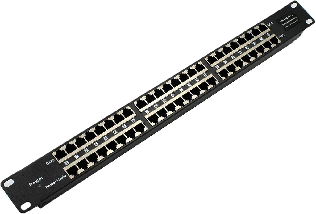 24 Port Passive PoE Injector with 48V 120W Power Supply Y8707