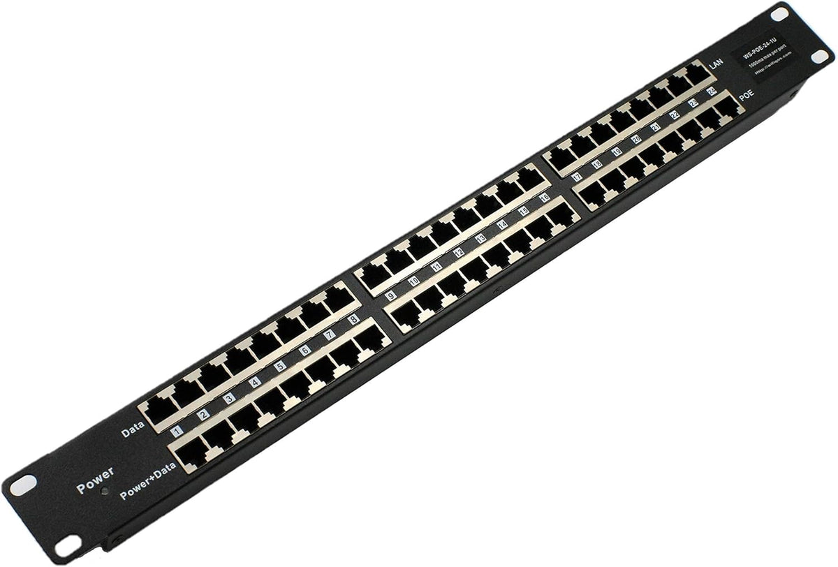 24 Port Passive PoE Injector with 48V 120W Power Supply Y8707