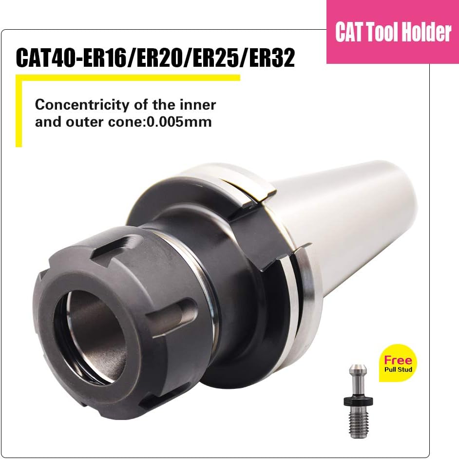 CAT40 ER32 70mm Tool Holder with Pull Studs and Collet Chuck Q57700