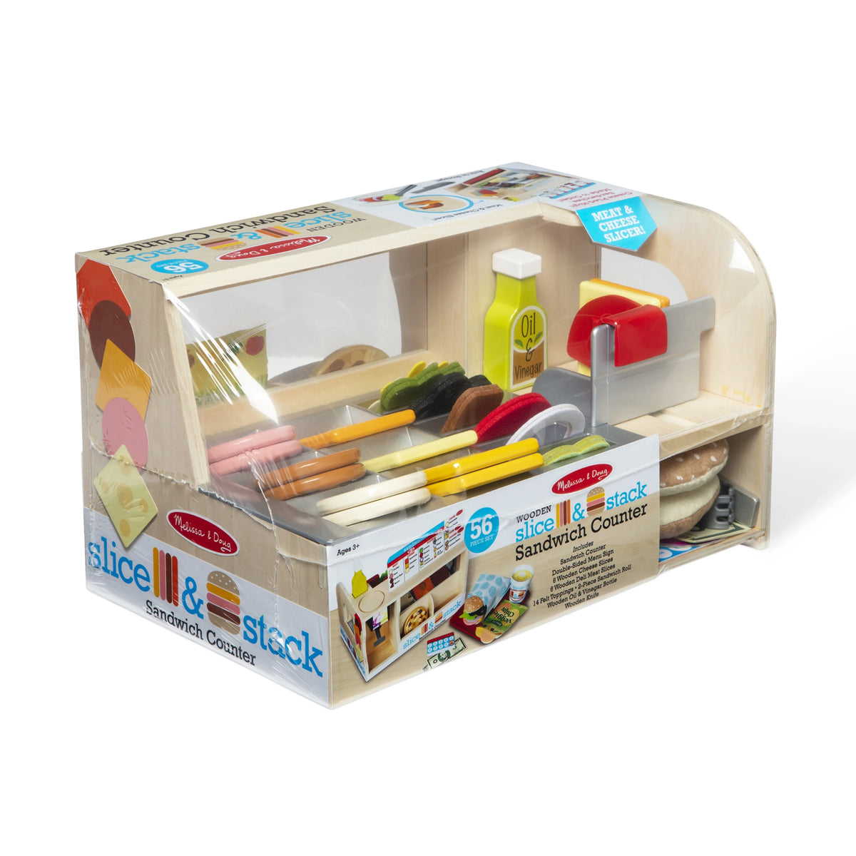Wooden 56-Piece Pretend Play Food Set O135245
