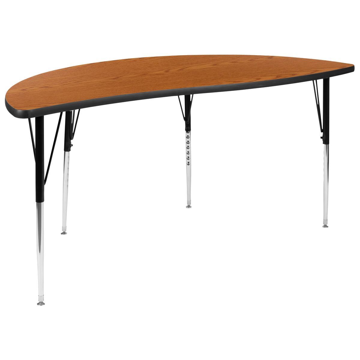 60" Circle Wave Laminate Activity Table Set with 18" Stack Chairs C7160