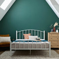 Black Metal Queen Platform Bed X169