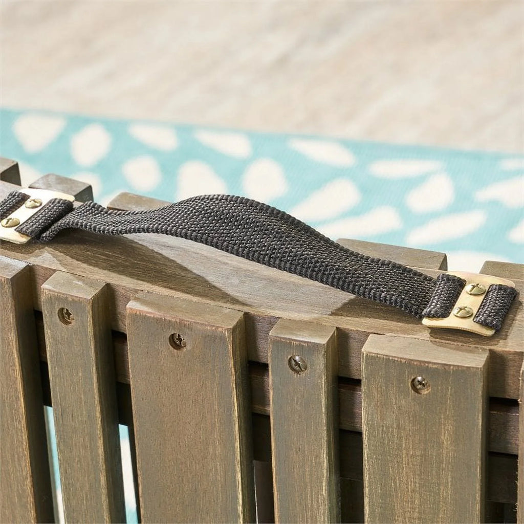 Acacia Wood Foldable Chaise Lounge Z683