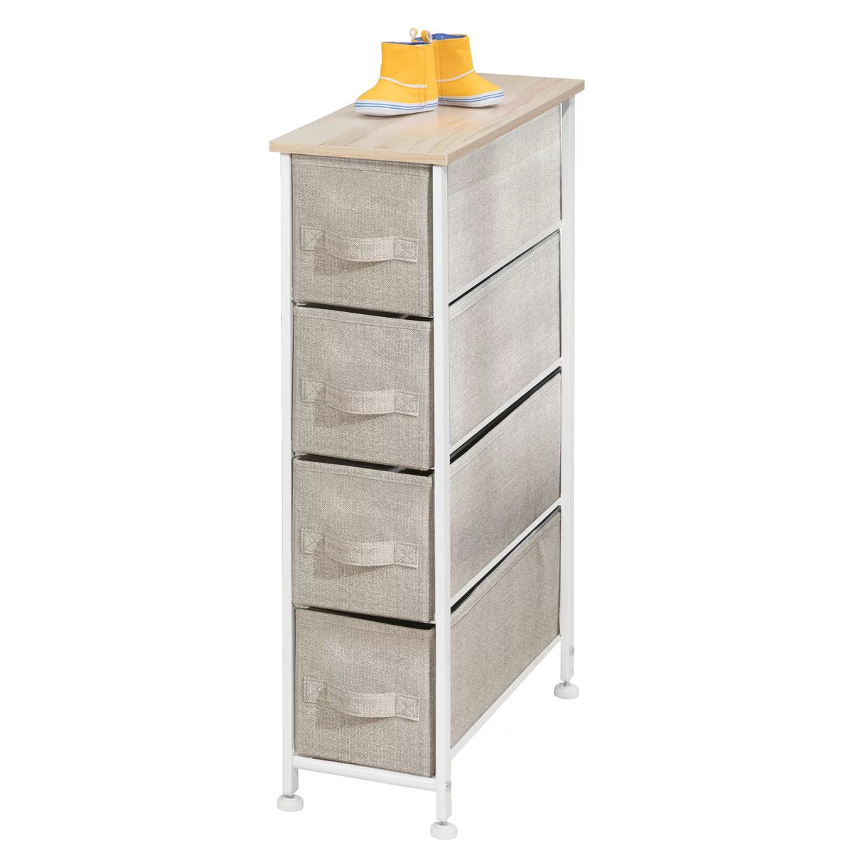 Narrow 4 Fabric Drawers Dresser Q222447
