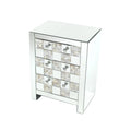 26 inch 3 Drawer Chest with Mirror Inlay Y7672