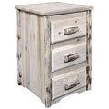 3 Drawer Nightstand with Clear Lacquer Finish C659357