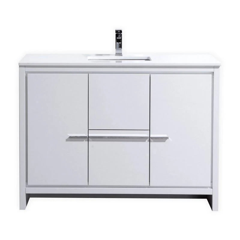48 in. Double Sink Bathroom Vanity with White Quartz Counter Top O9136
