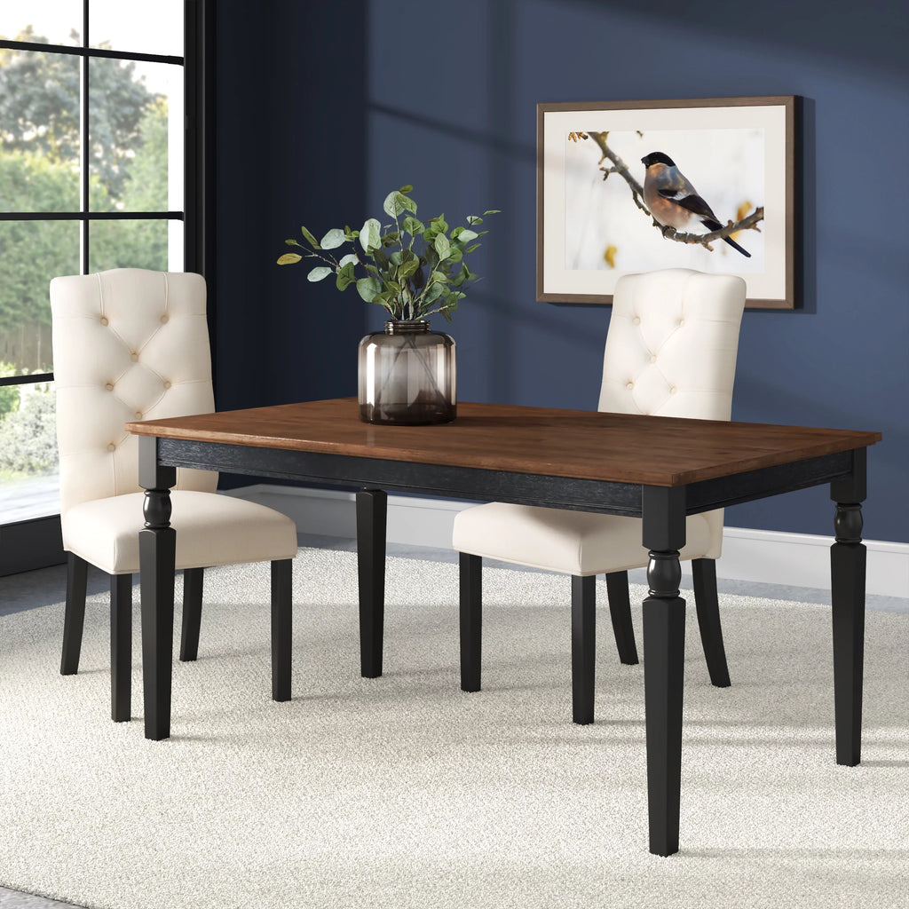 Beige Tufted Dining Chair Set of 2 D559046