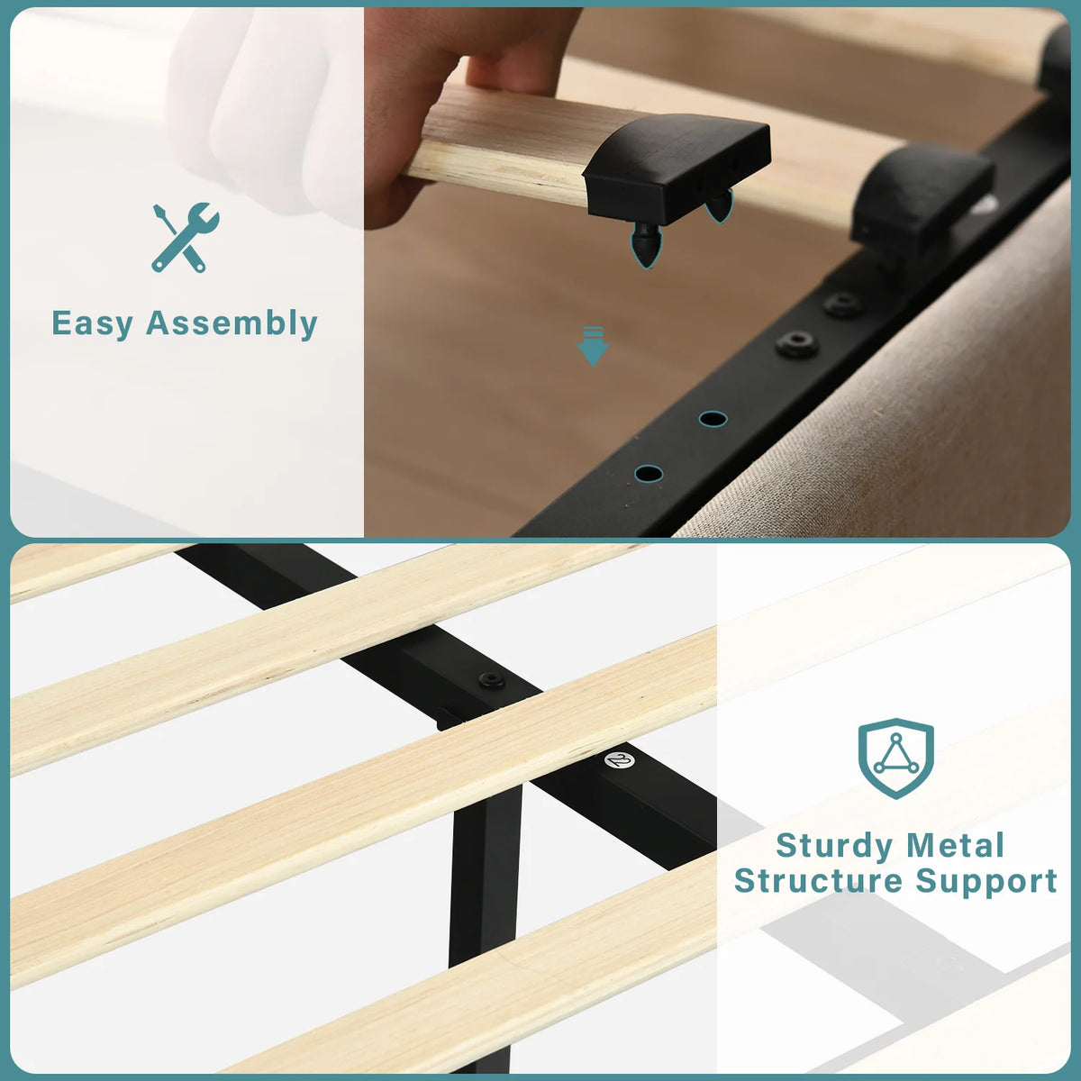 Queen Size Lift Up Storage Bed Frame U222191