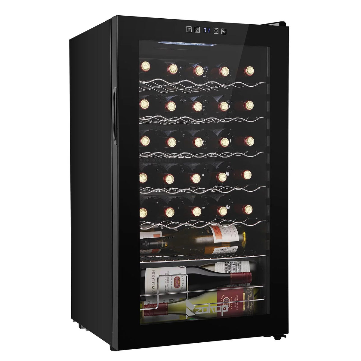34 Bottle Compressor Wine Fridge, Black U64135