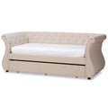 Beige Tufted Daybed with Trundle G6061