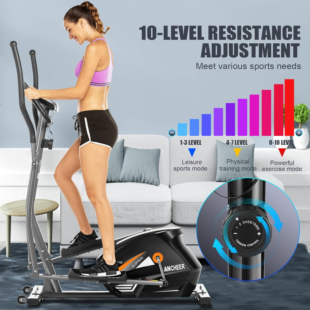 Elliptical Machine with LCD Monitor L29696