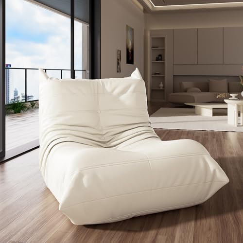 Pink Faux Leather Memory Foam Bean Bag Chair Y62318