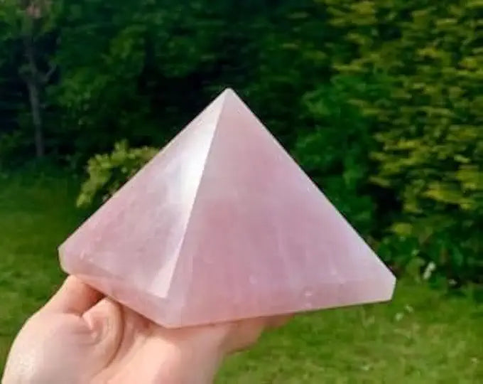 Large Rose Quartz Crystal Pyramid Q3951