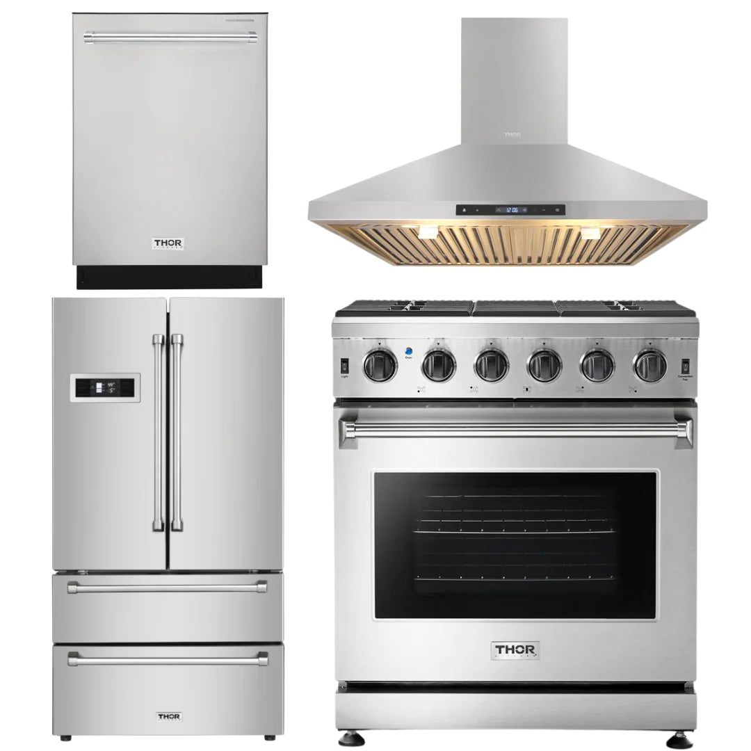 30 In. Propane Gas Range 4 Piece Kitchen Set D370869