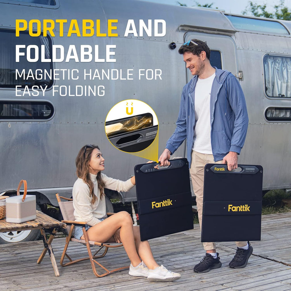 100W Portable Foldable Solar Panel Kit with Adjustable Kickstand N106