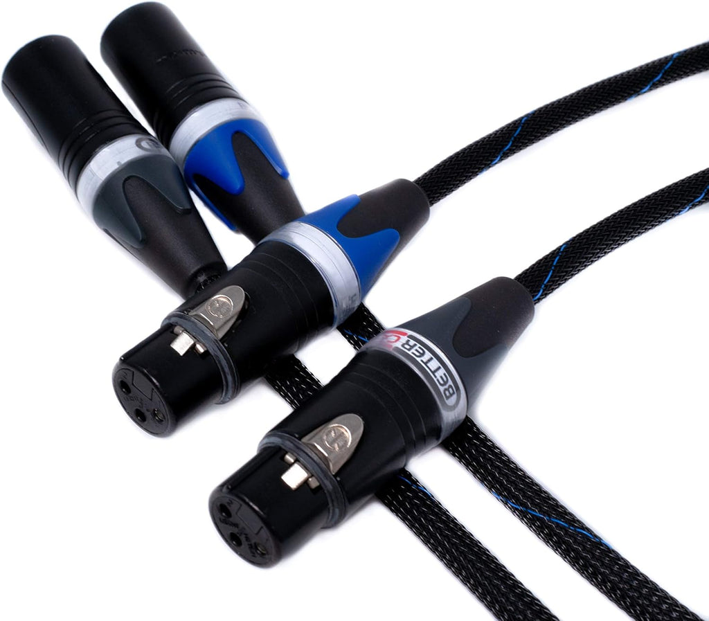 Blue XLR Cables Stereo Pair 3 Feet B497
