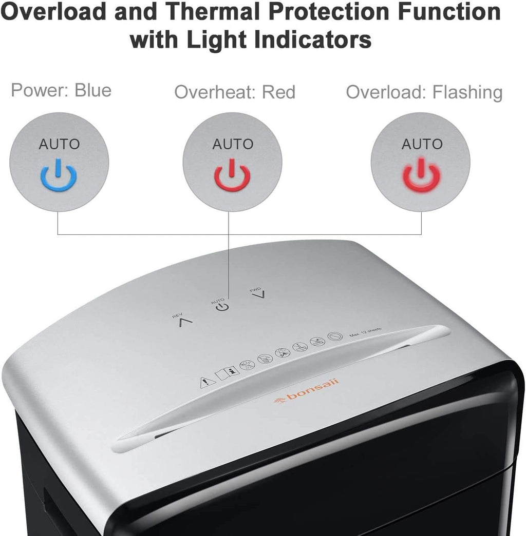 12-Sheet Micro Cut Paper Shredder with Pullout Basket M479