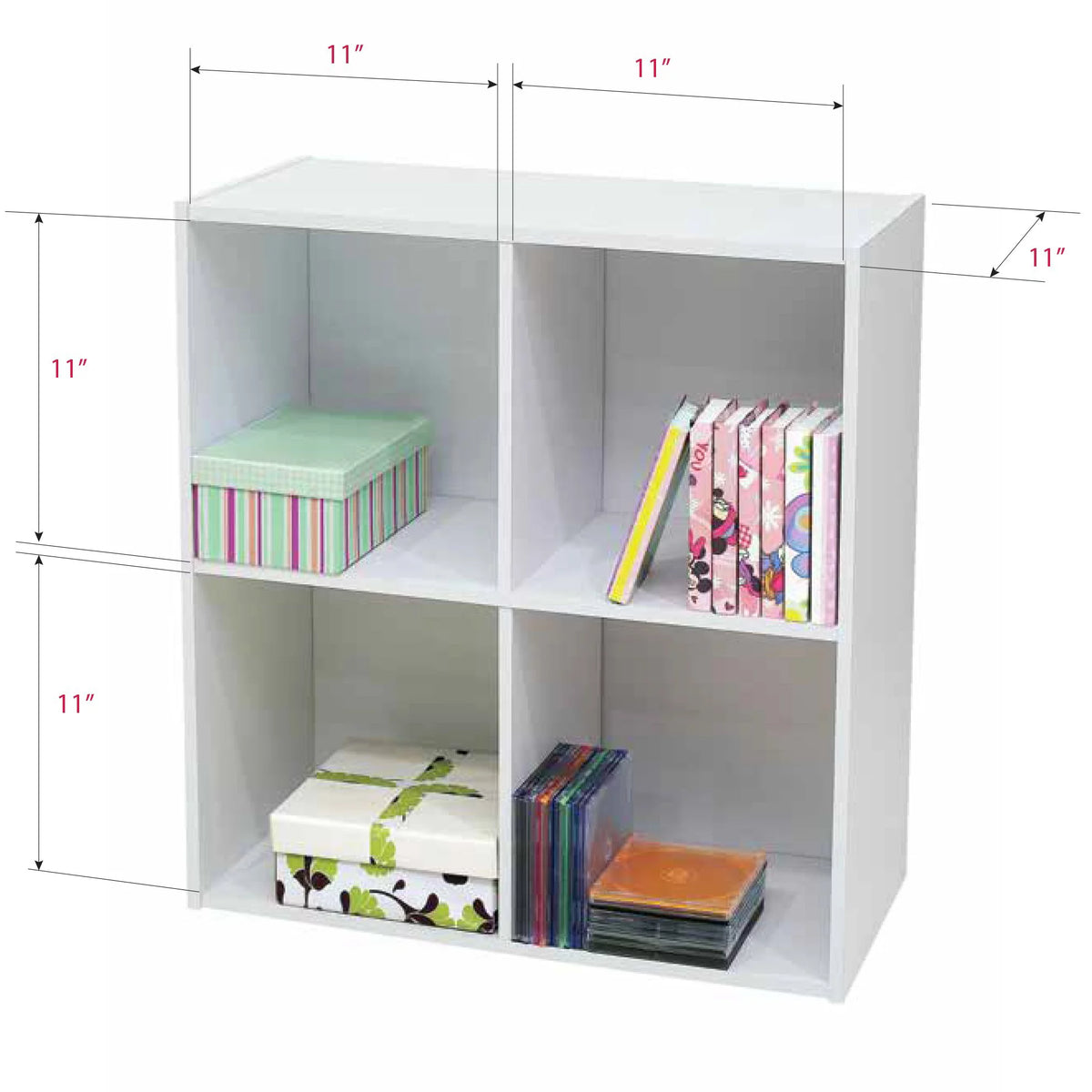 4 Cube Storage Organizer Book Shelf A235