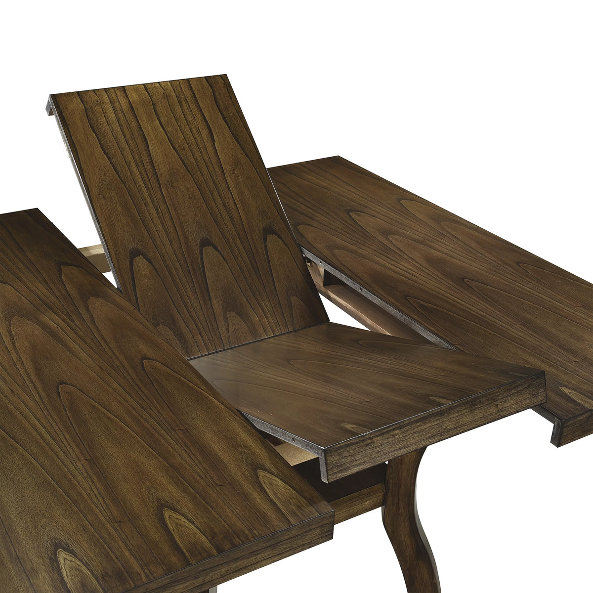 Brown Finish Wood Dining Table with Display Shelf Y4547
