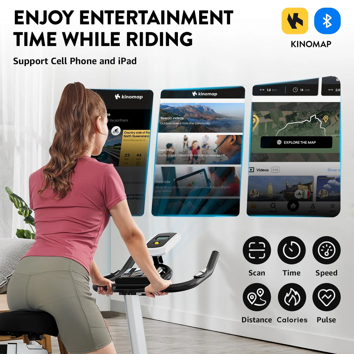 Indoor Cycling Bike with Silent Magnetic Resistance N589