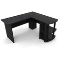 Black L-Shaped Computer Desk I1380