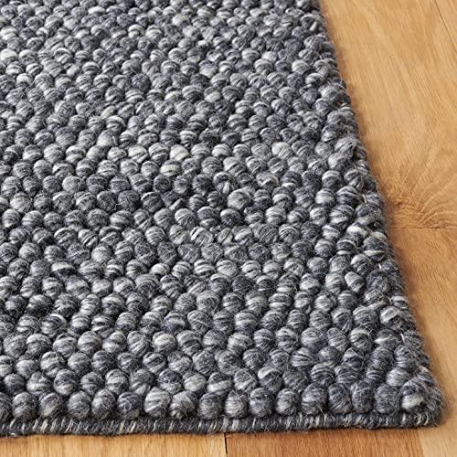 9' x 12' Beige Handmade Wool Area Rug W528126