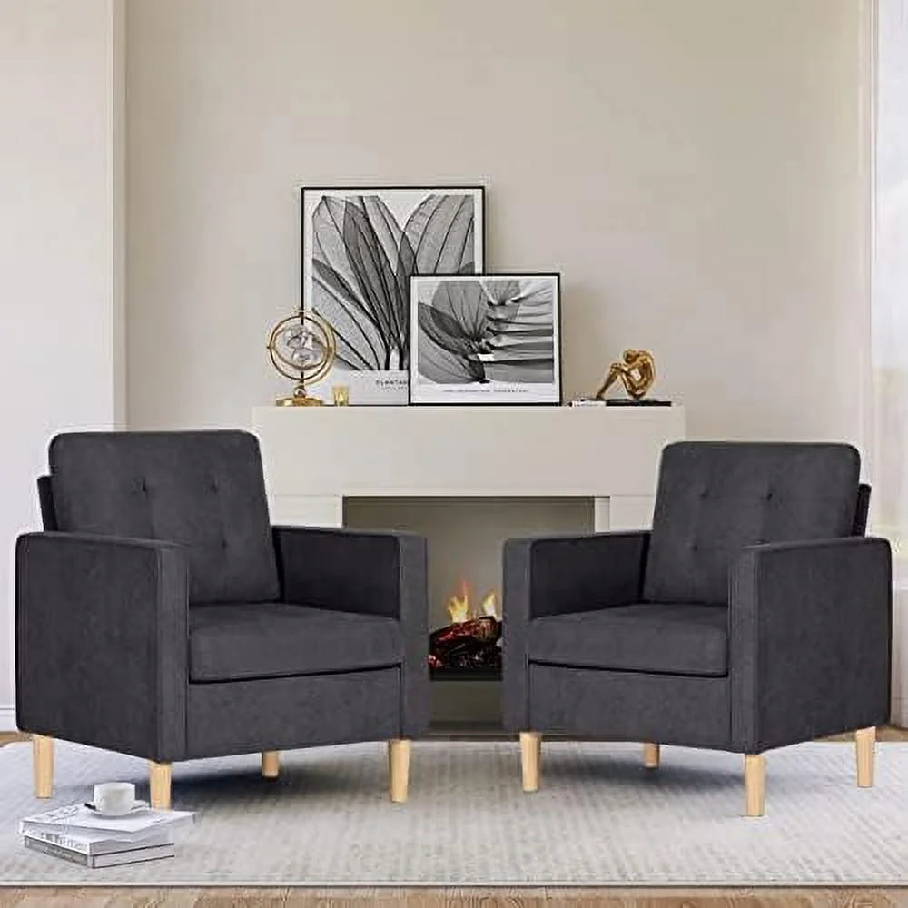 57" Tufted Loveseat and Chair Set of 2 Q352