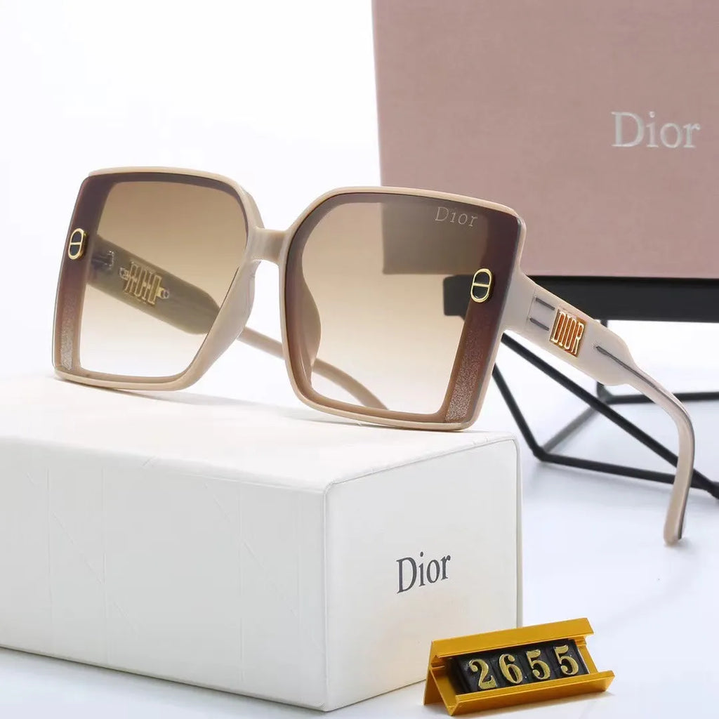 Fashion CD Letter Temple Stripe Sunglasses A3268