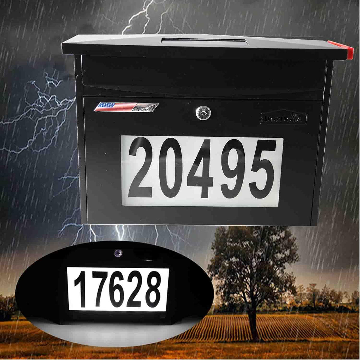 Black Wall Mount Locking Mailbox K886899