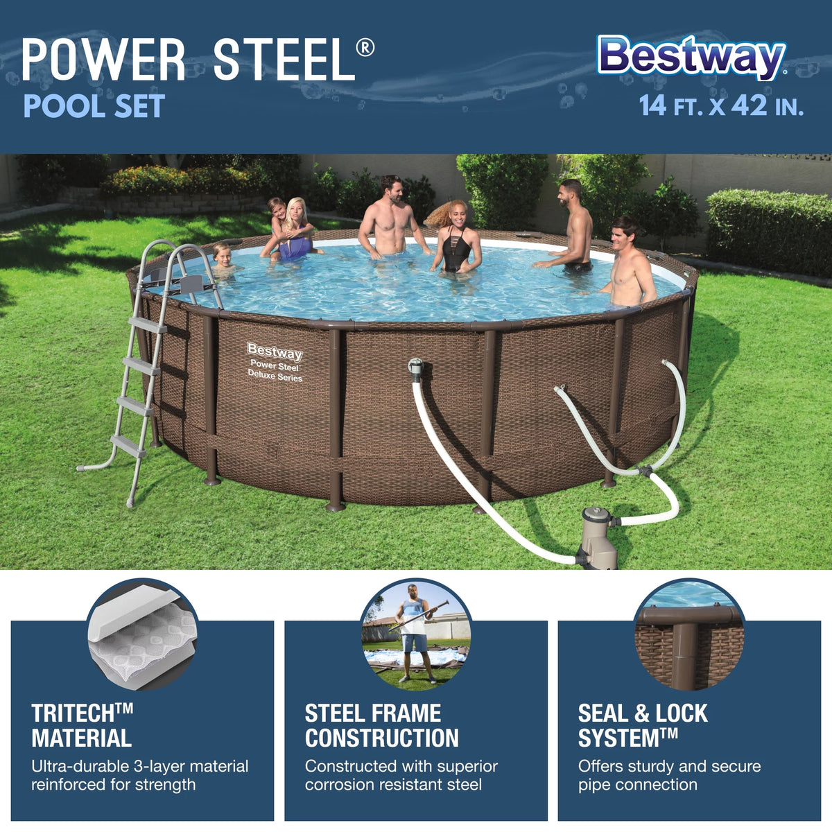 Round Above Ground Swimming Pool Set I316