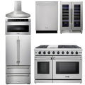 48 Propane Gas Range, Hood, Refrigerator, Dishwasher, Wine Cooler, Microwave T6656