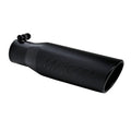 Black Angled Rolled End Exhaust Tip E55409