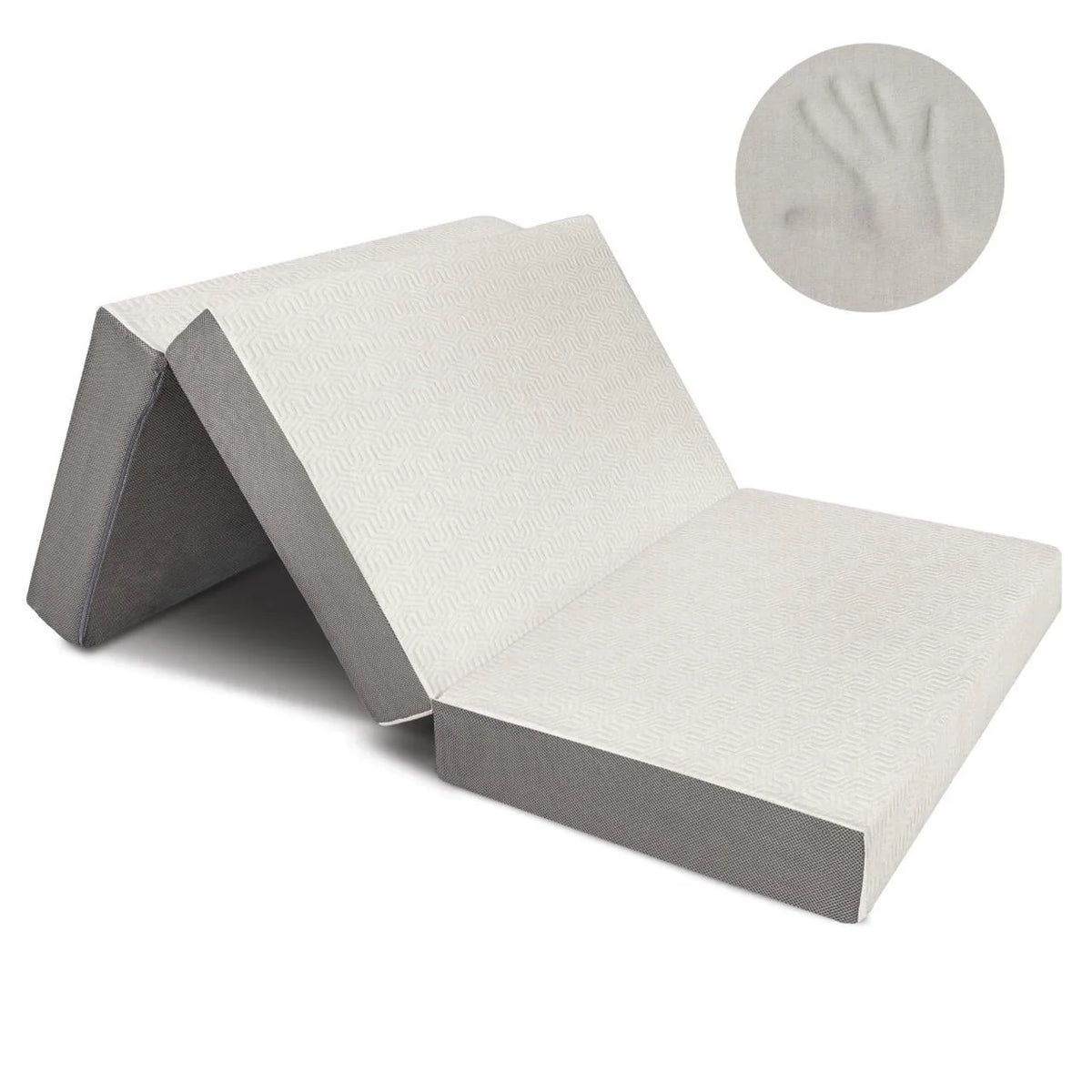 6-Inch Memory Foam Tri Folding Mattress Full Size U38043