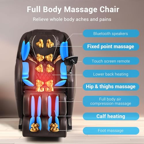 14 Massage Points Full Body Zero Gravity Shiatsu Recliner U296873