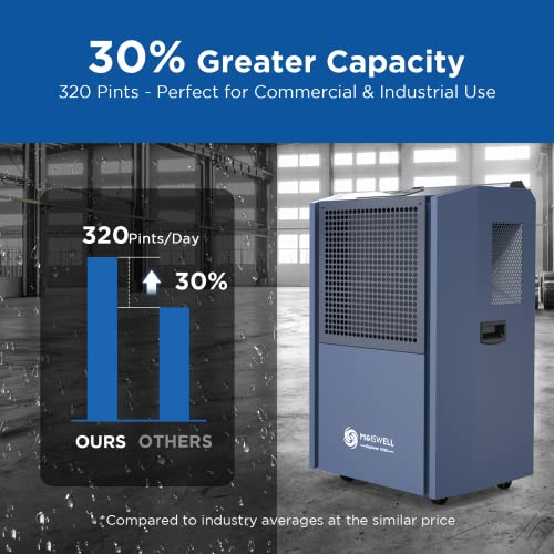 305 Pint Commercial Dehumidifier with Drain Hose T1391