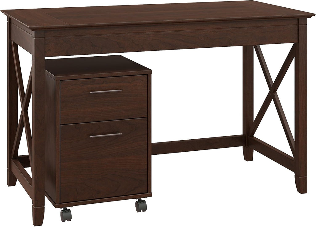 54W Computer Desk with Storage and 2 Drawer Mobile File Cabinet L268669