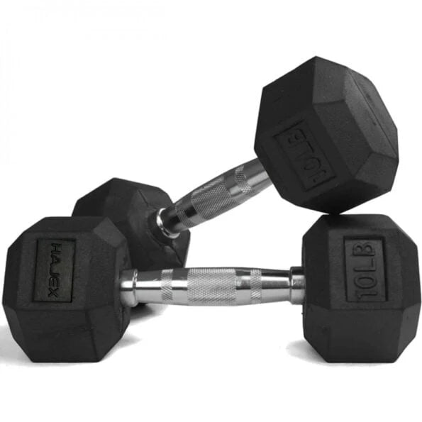 30 LB Pair Rubber Hex Dumbbells U98852