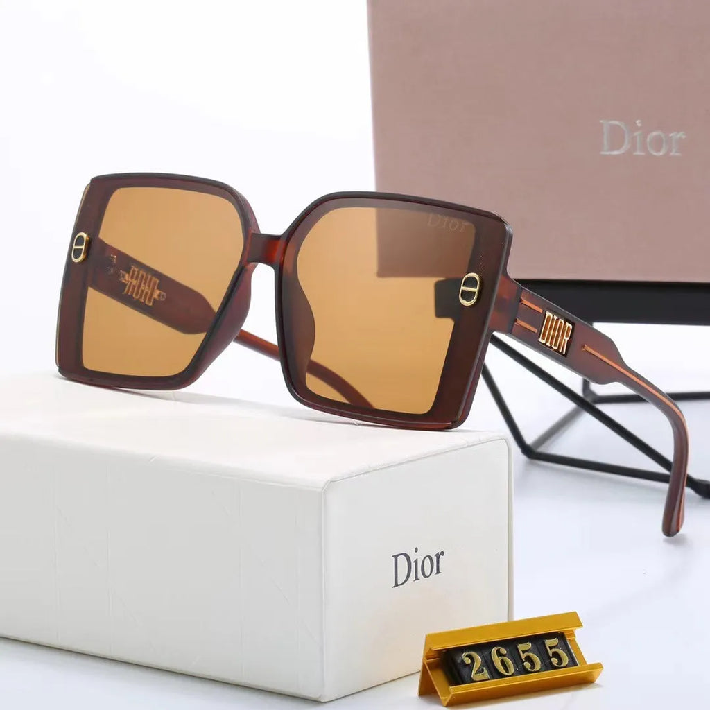 Fashion CD Letter Temple Stripe Sunglasses A3268